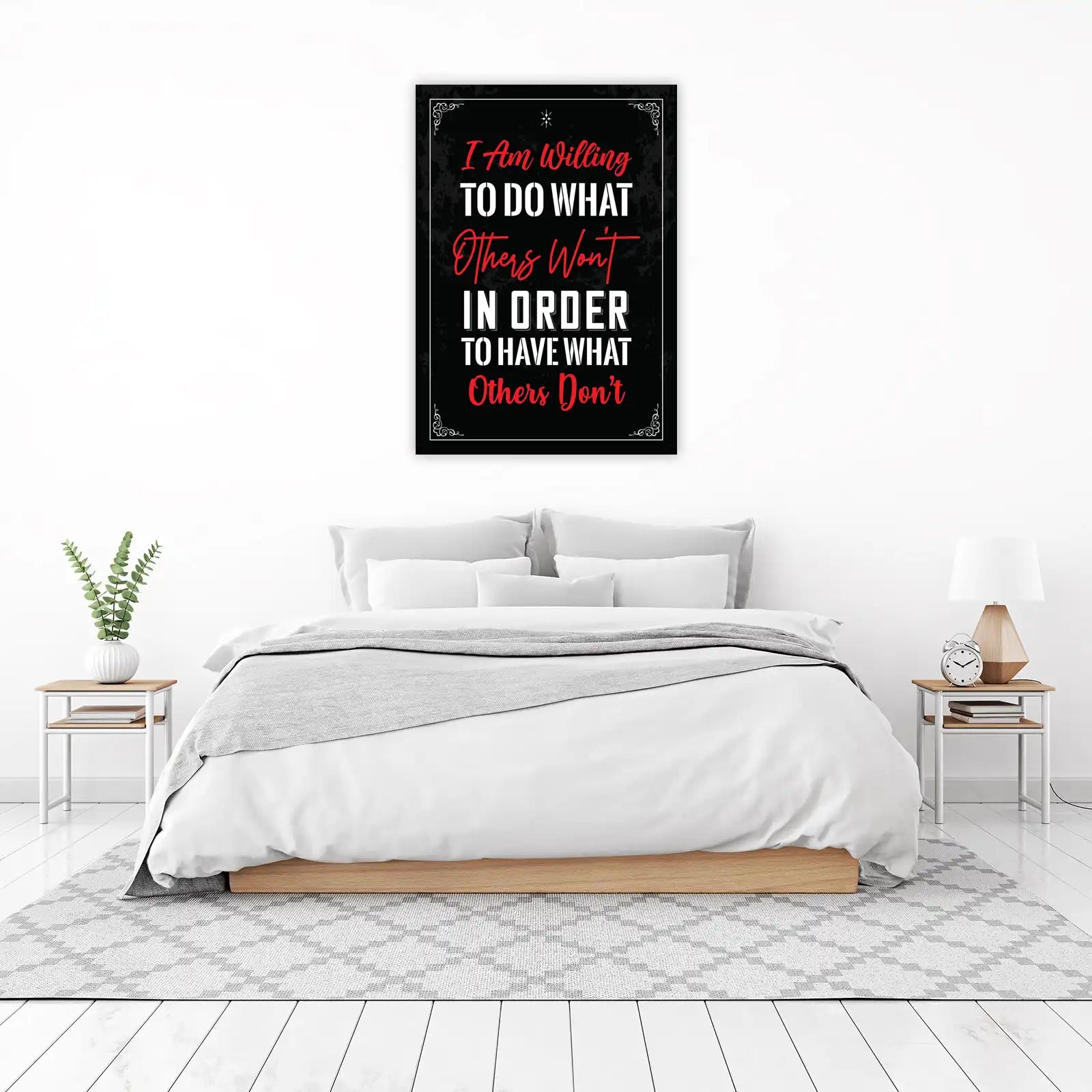 Inspirational Quote "I Am Willing" Wall Art