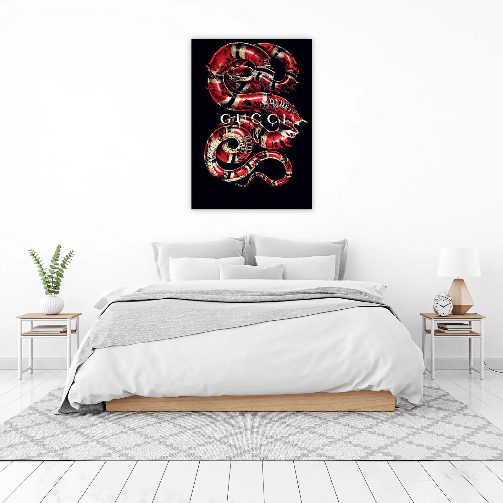 Gucci Snake Red & Gold Wall Art