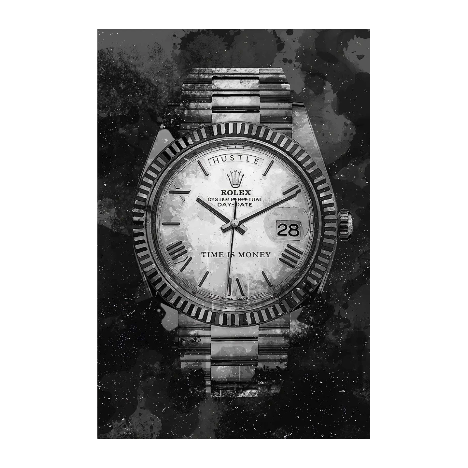 Luxury Rolex 'Time is Money' Wall Art