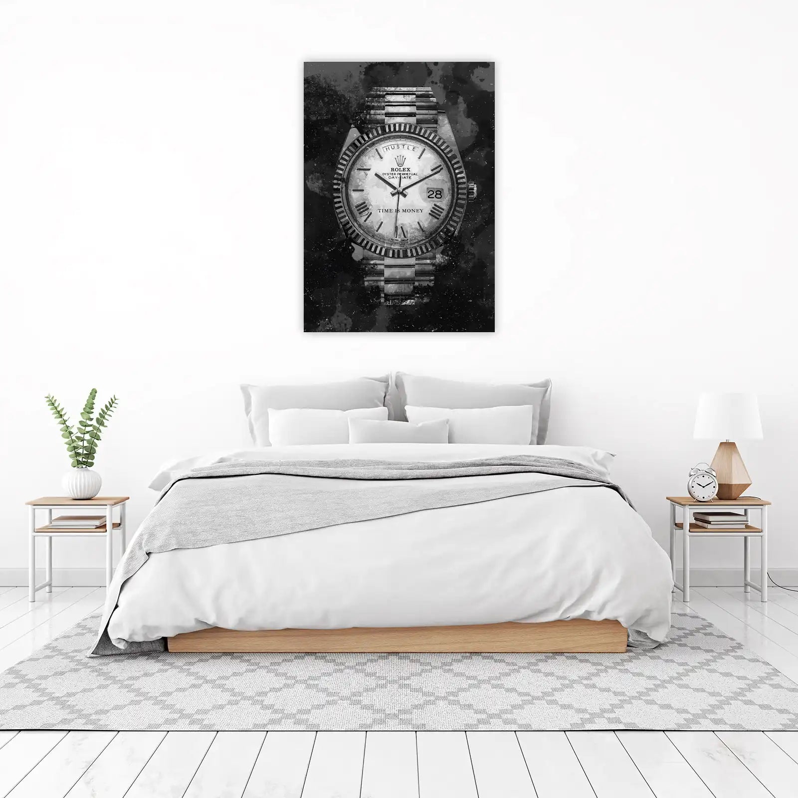 Luxury Rolex 'Time is Money' Wall Art