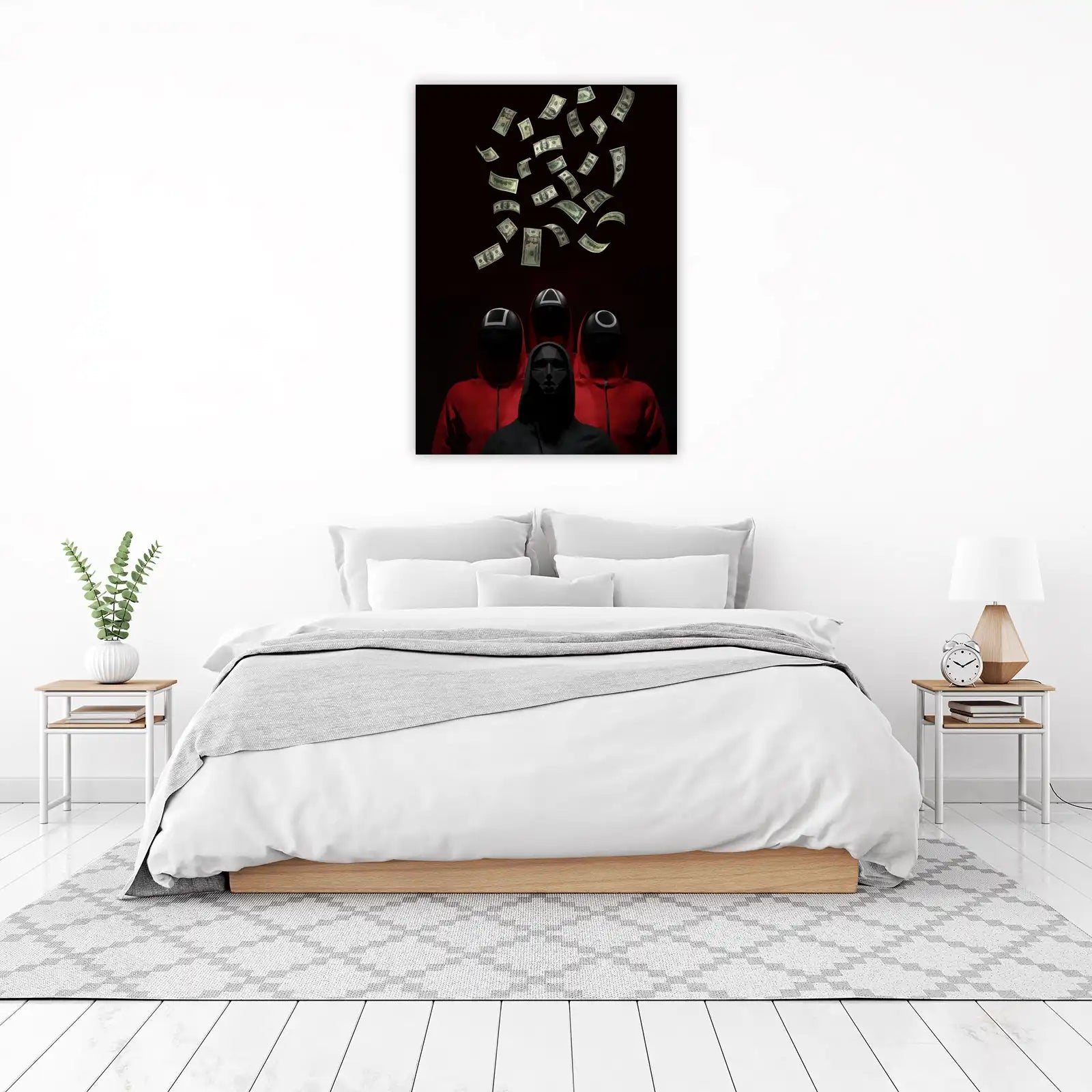 Squid Game Money Rain Wall Art