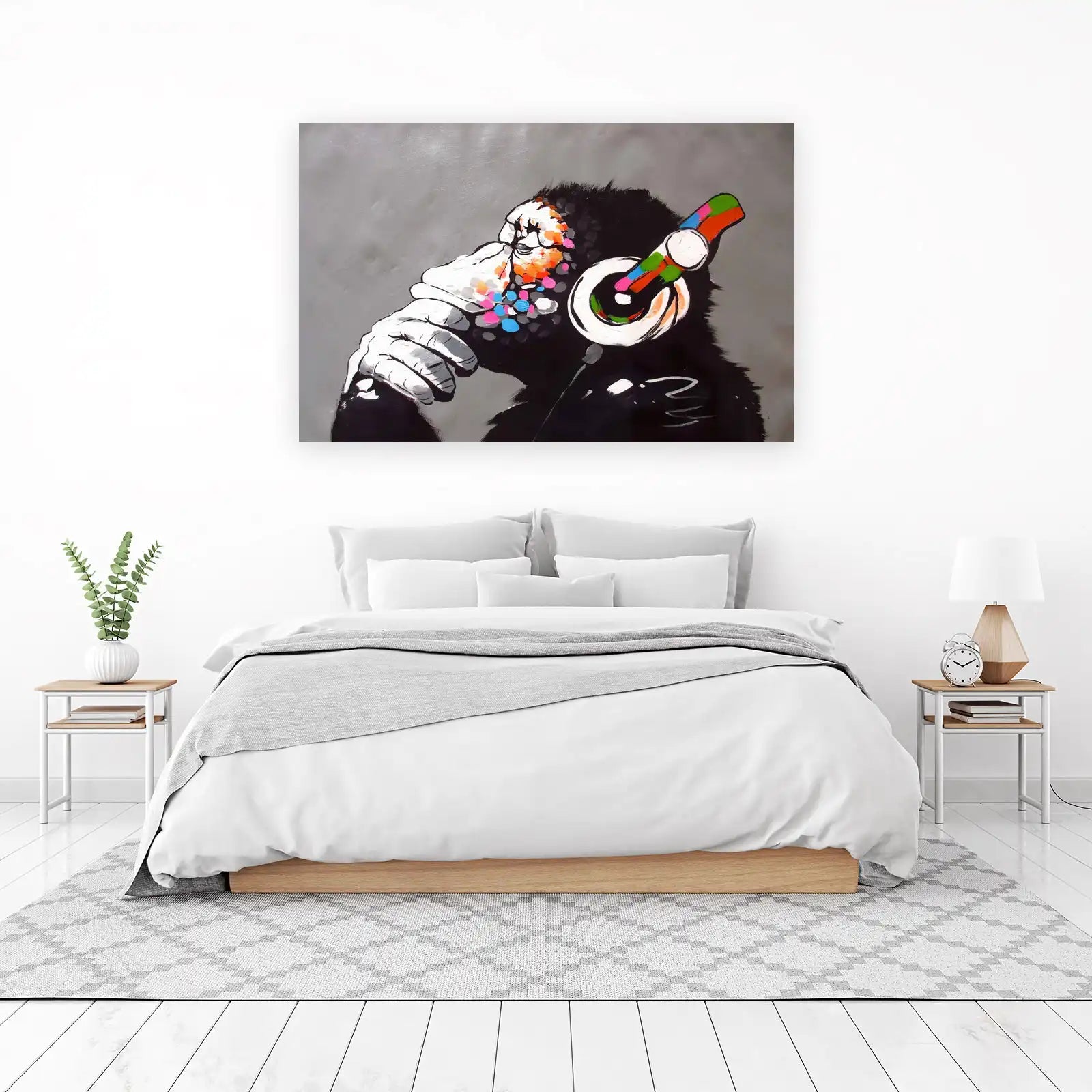 Vibrant Monkey DJ Wall Art