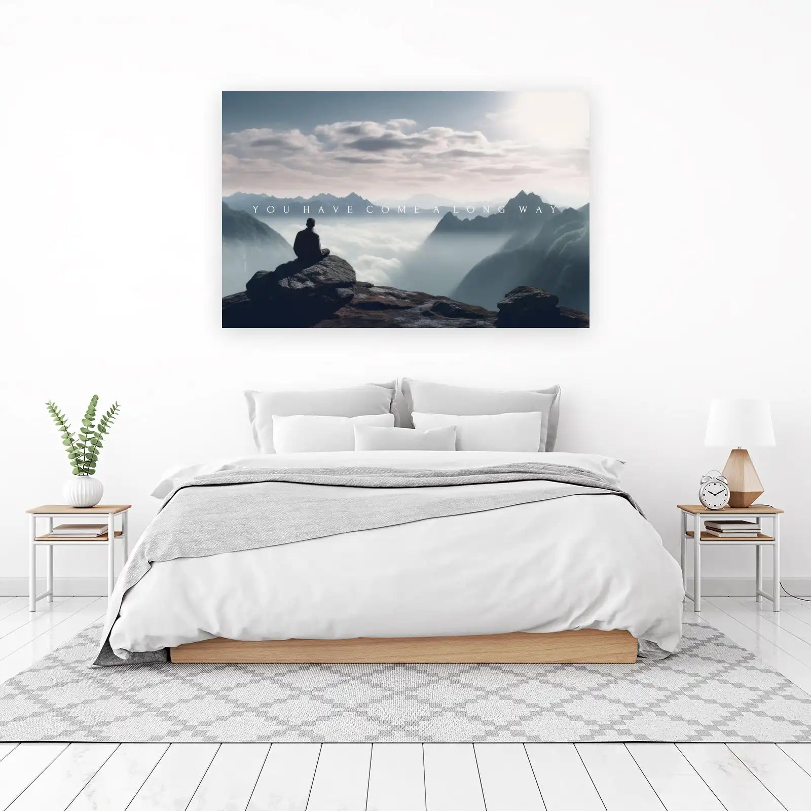 Inspirational Mountain Zen "You Have Come A Long Way" Wall Art