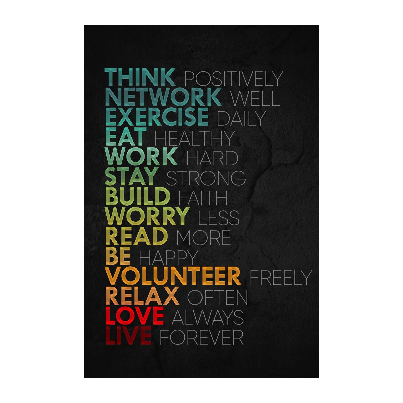 Motivational Words Wall Art for Positive Living