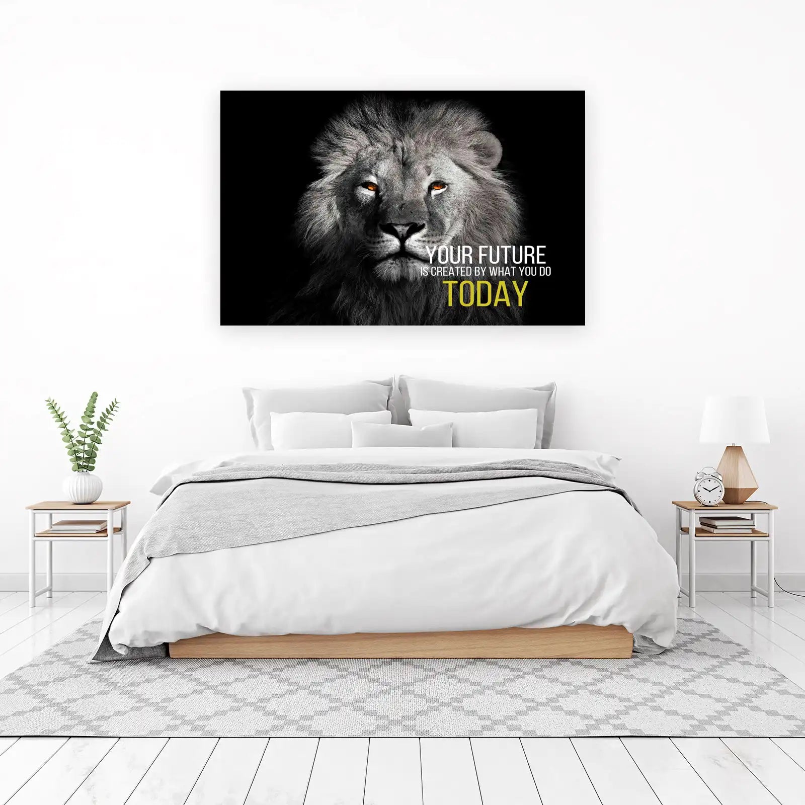 Motivational Lion Art "Your Future" Wall Art
