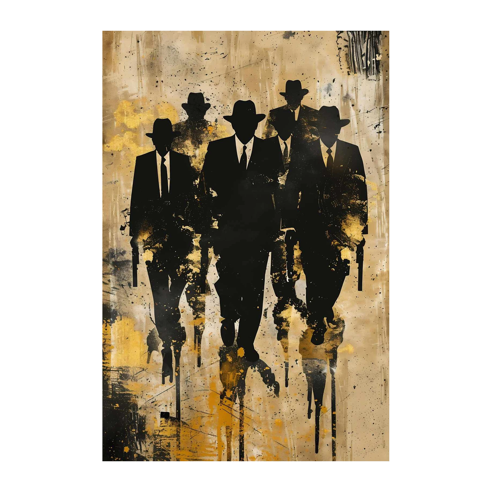Gangster Crew Silhouette Wall Art