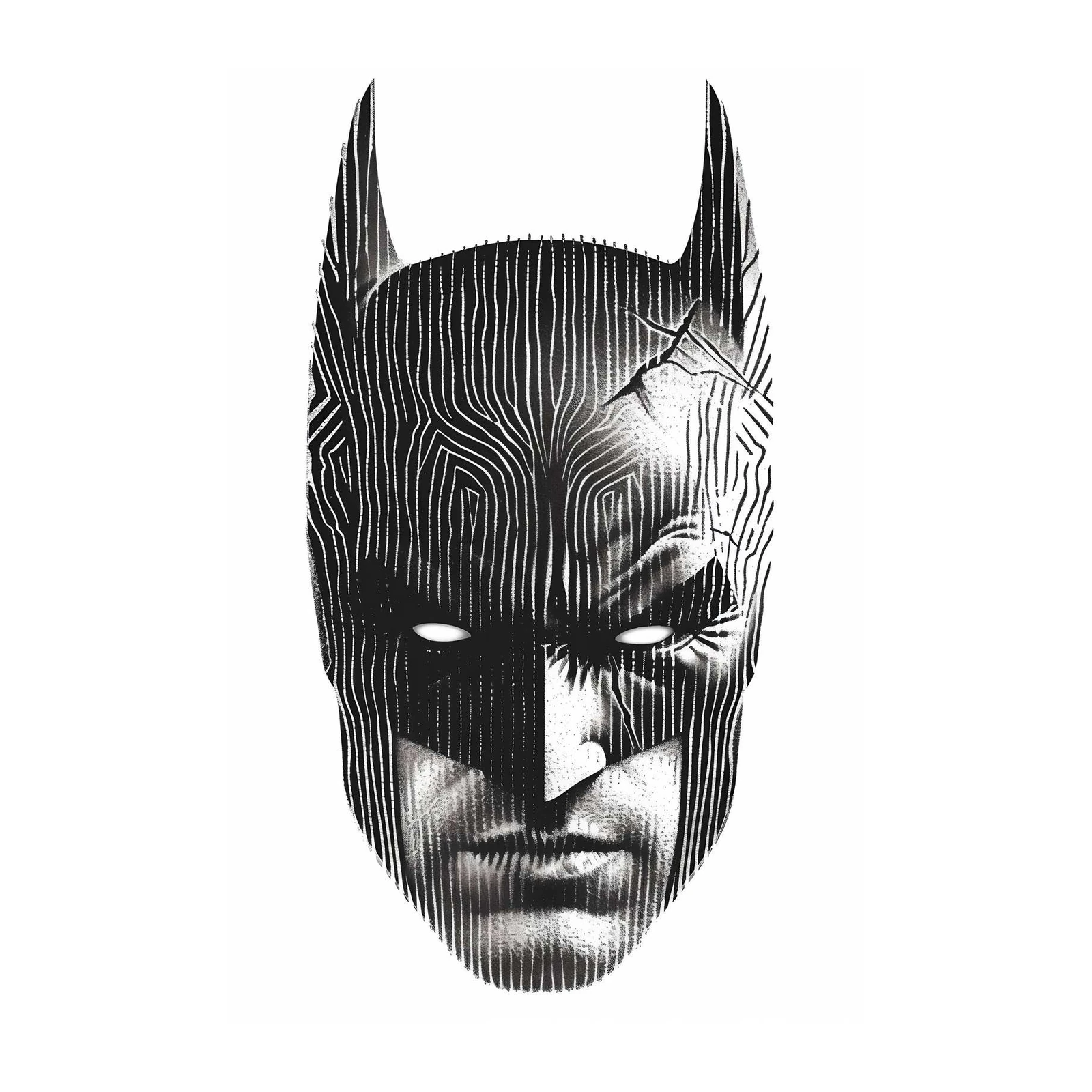 Dark Knight Abstract Portrait Wall Art