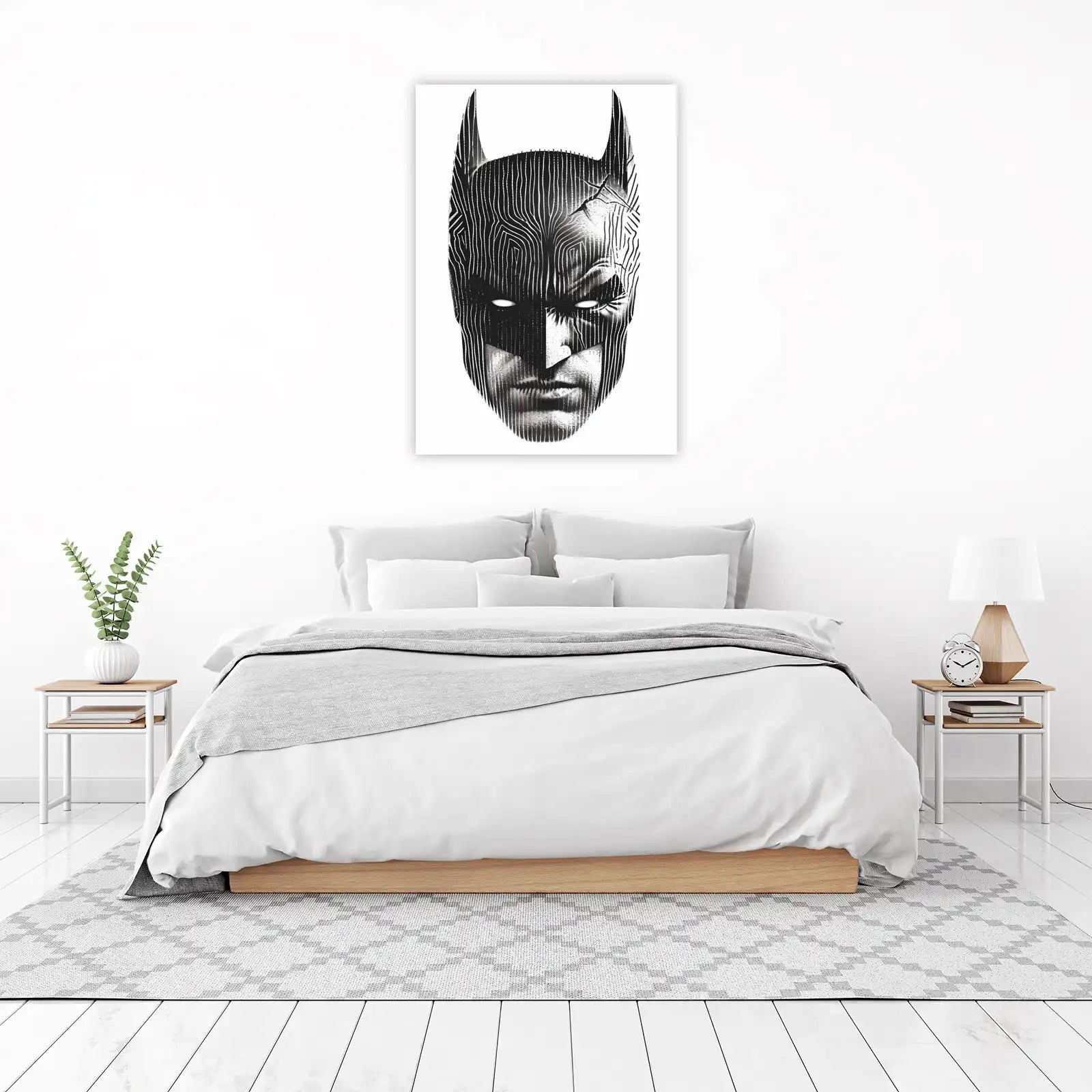 Dark Knight Abstract Portrait Wall Art