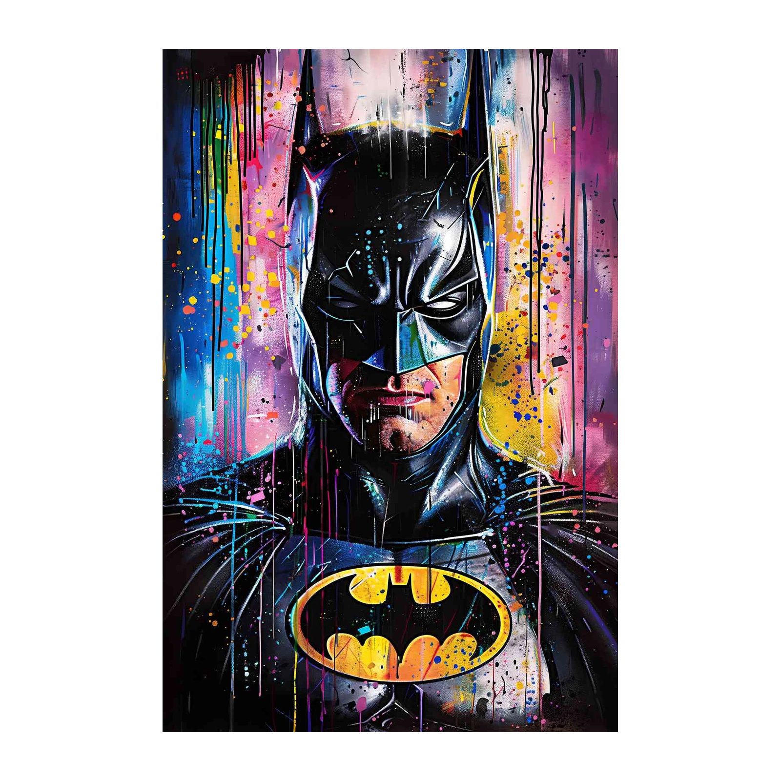 Vibrant Batman Graffiti Art Wall Art