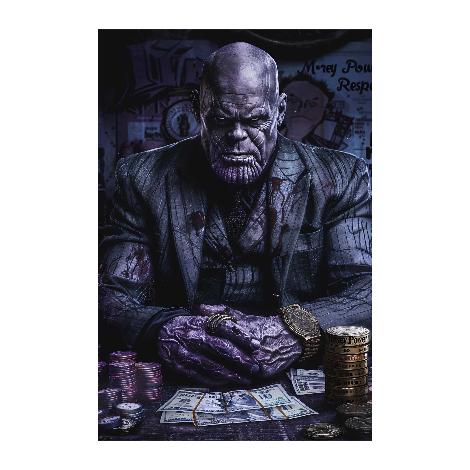 Thanos's Money Power Statement Wall Art
