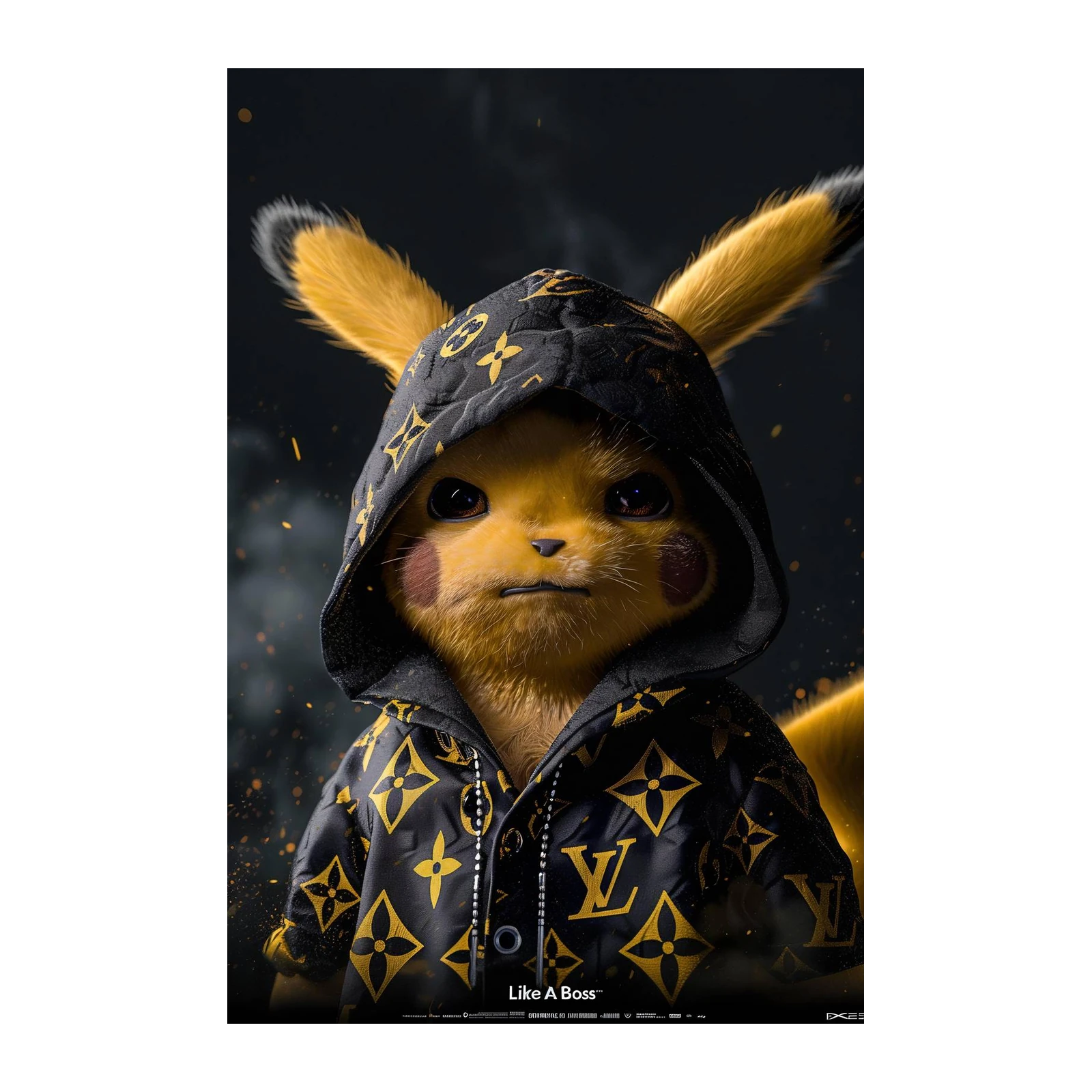 Pikachu Street Style LV Hoodie Wall Art