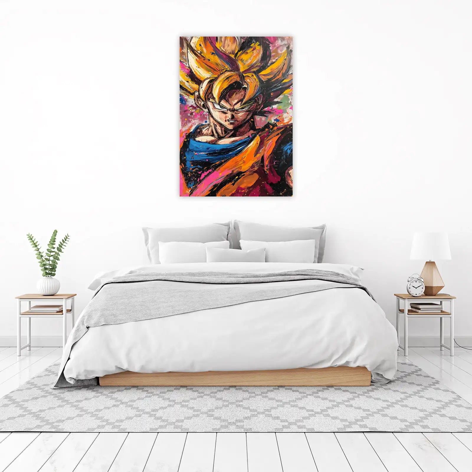 Energetic Anime Fighter Wall Art