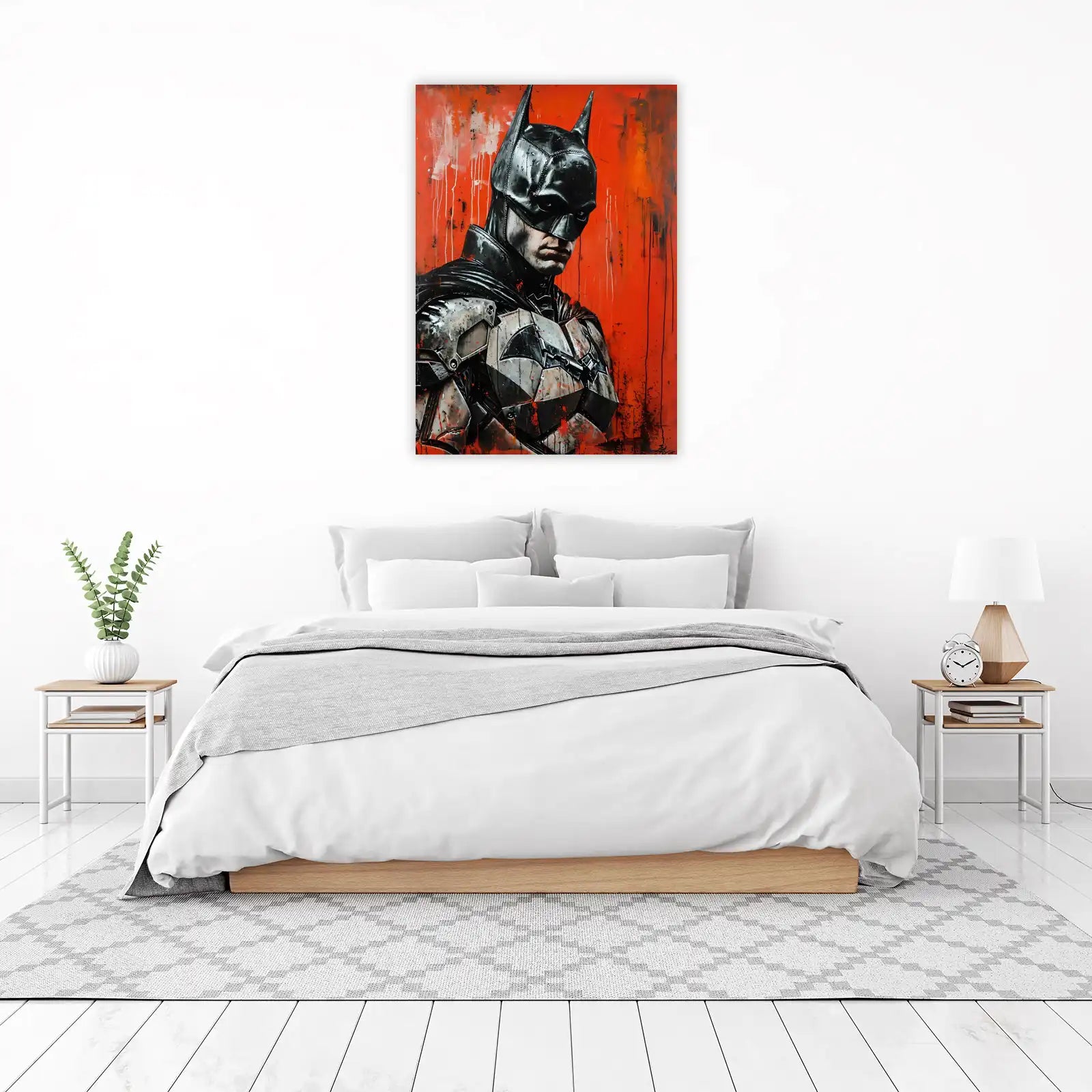 Dark Knight Vigilant Red Splash Wall Art