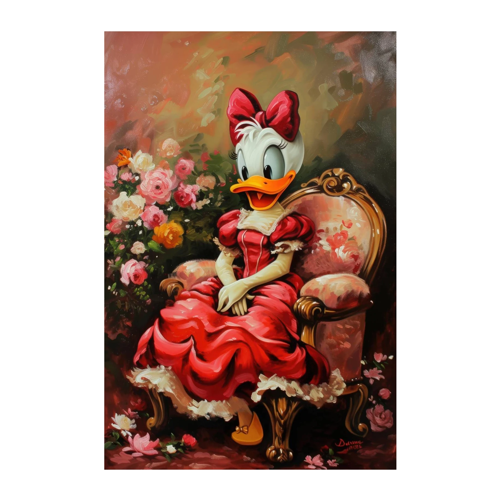 Elegant Daisy Duck Classic Portrait Wall Art