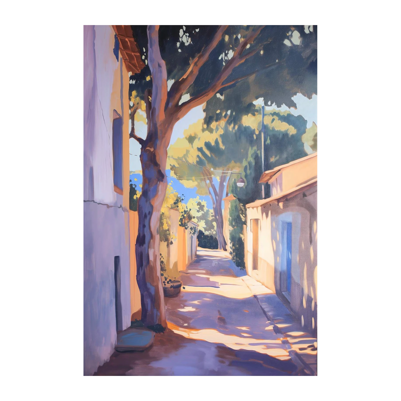 Sunlit Mediterranean Alley Wall Art