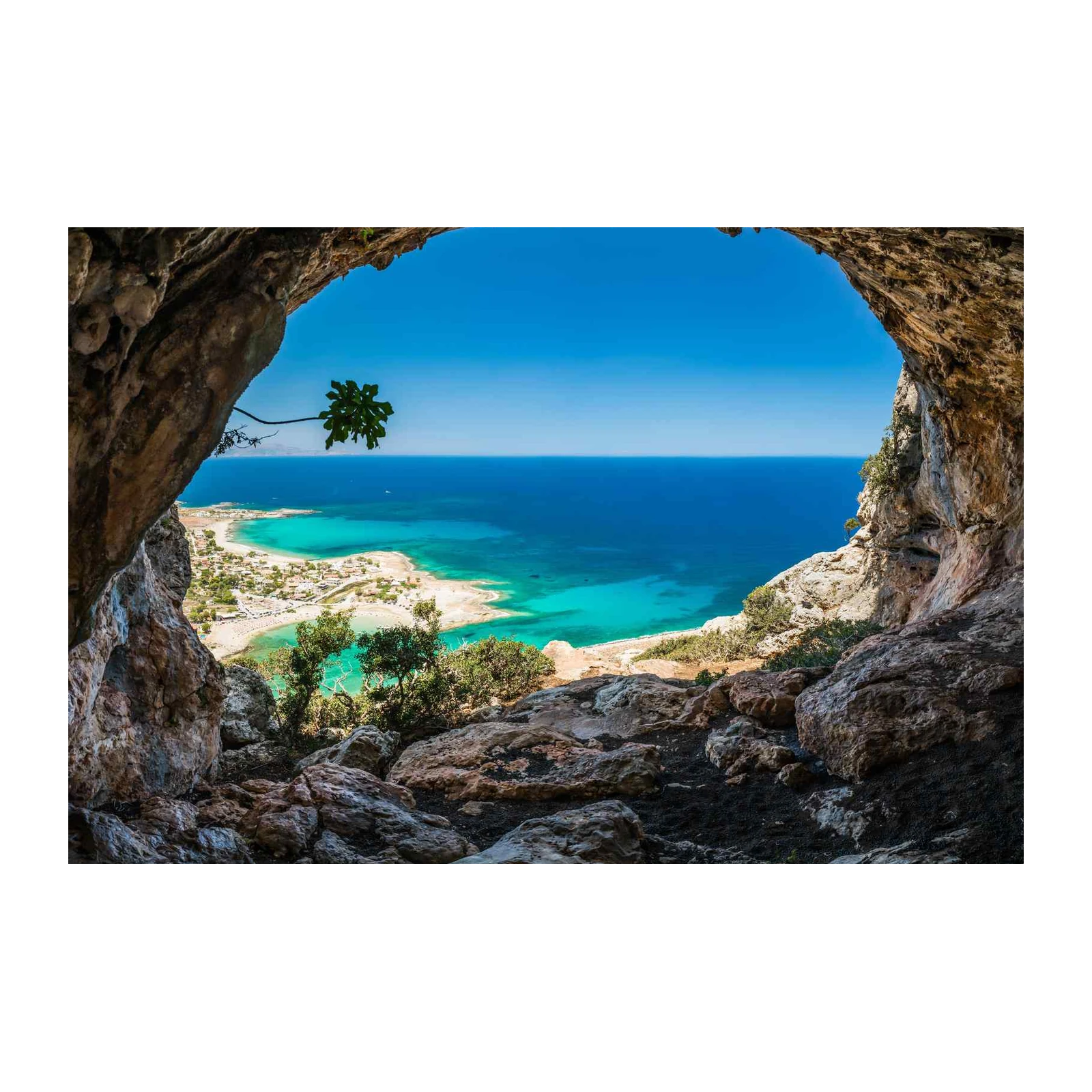 Ocean Cave View Coastal Landscape Wall Art