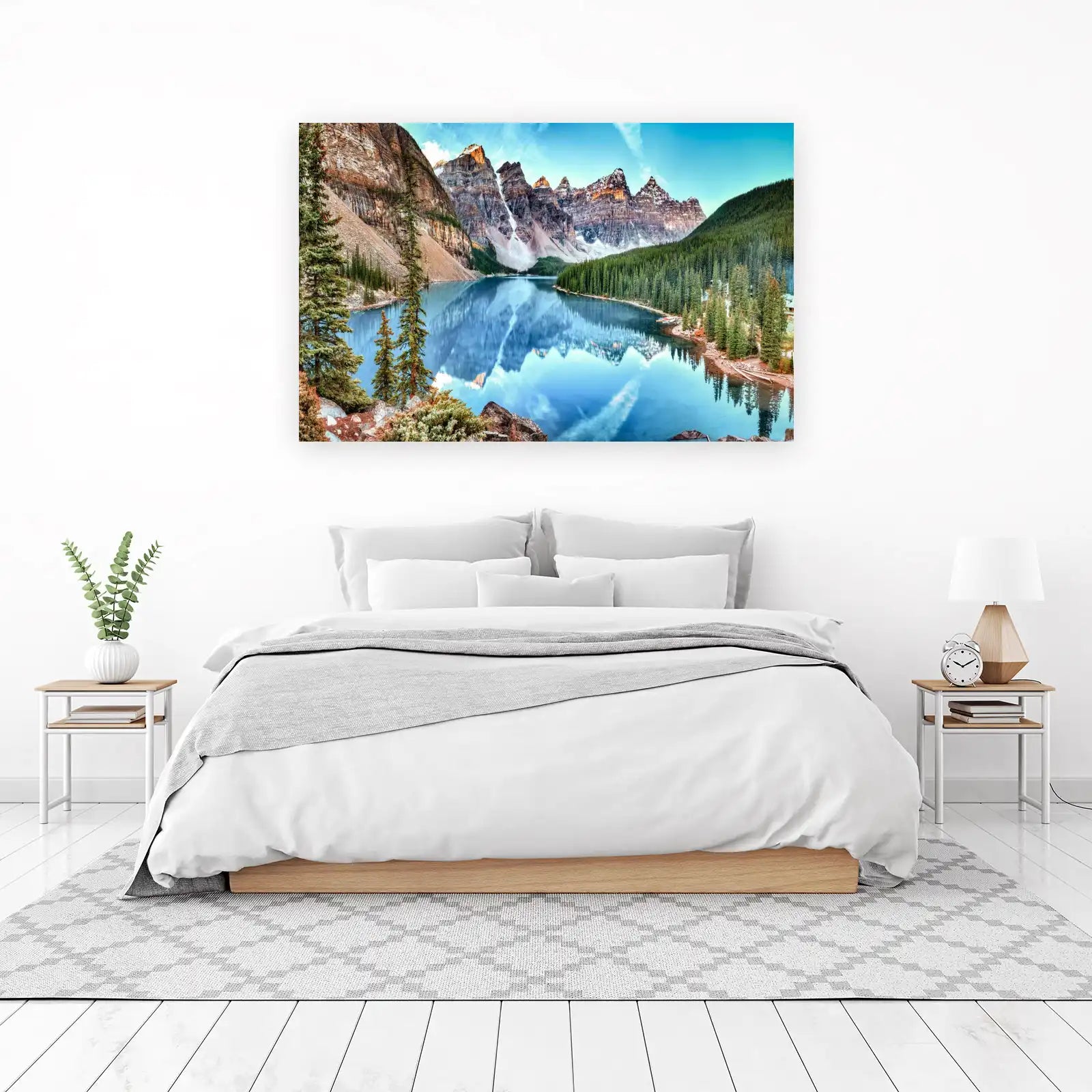Serene Mountain Lake Landscape Wall Art