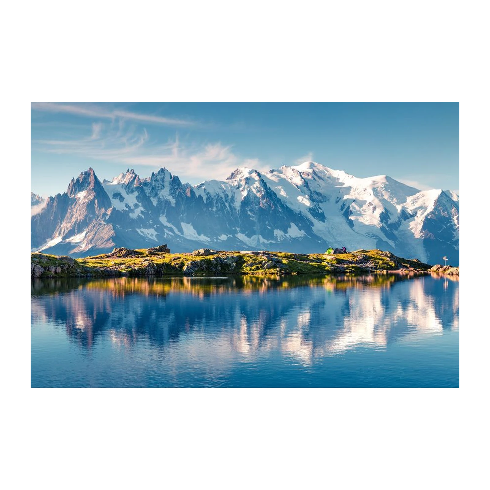 Serene Alpine Lake & Peaks Wall Art