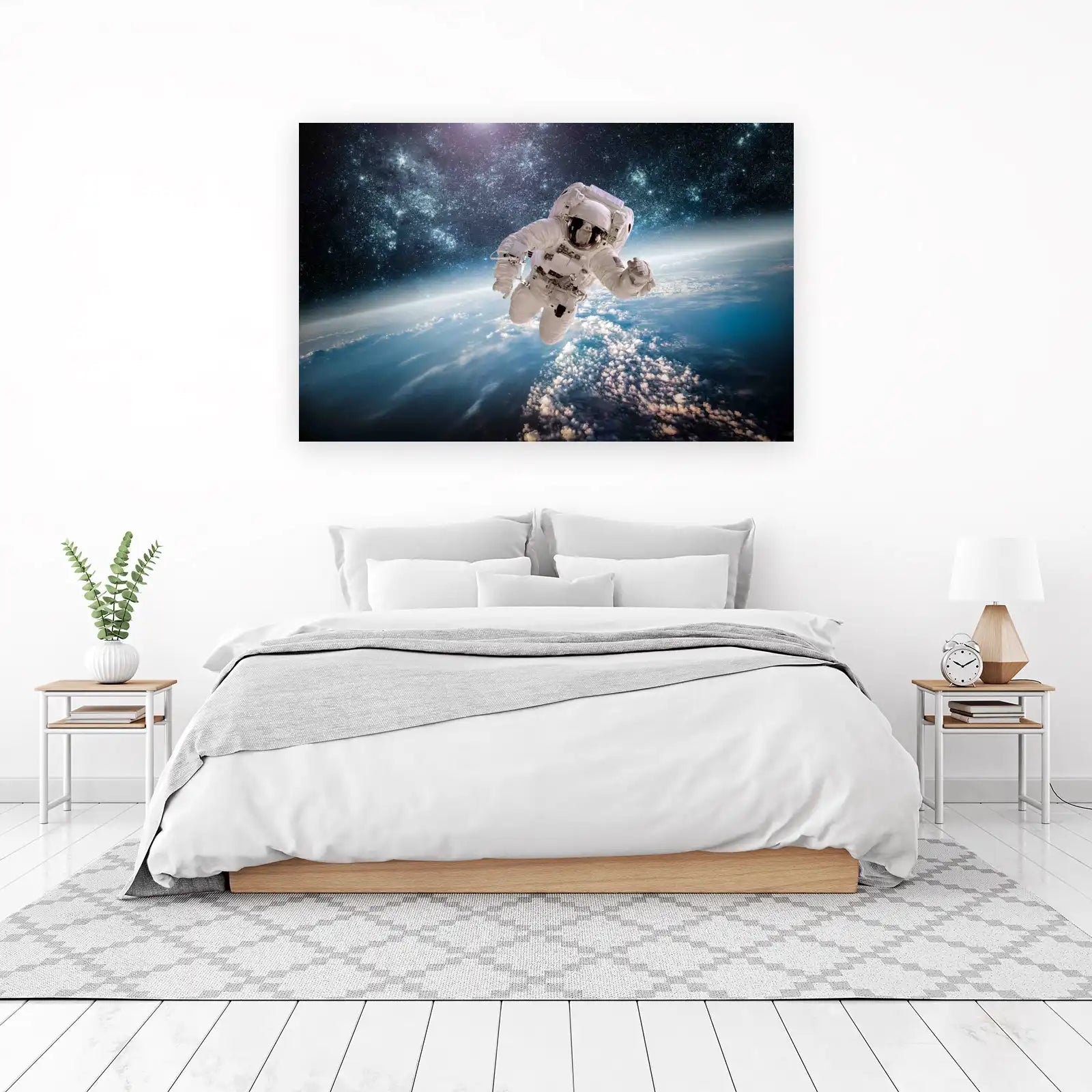 Astronaut Floating Earth Wall Art