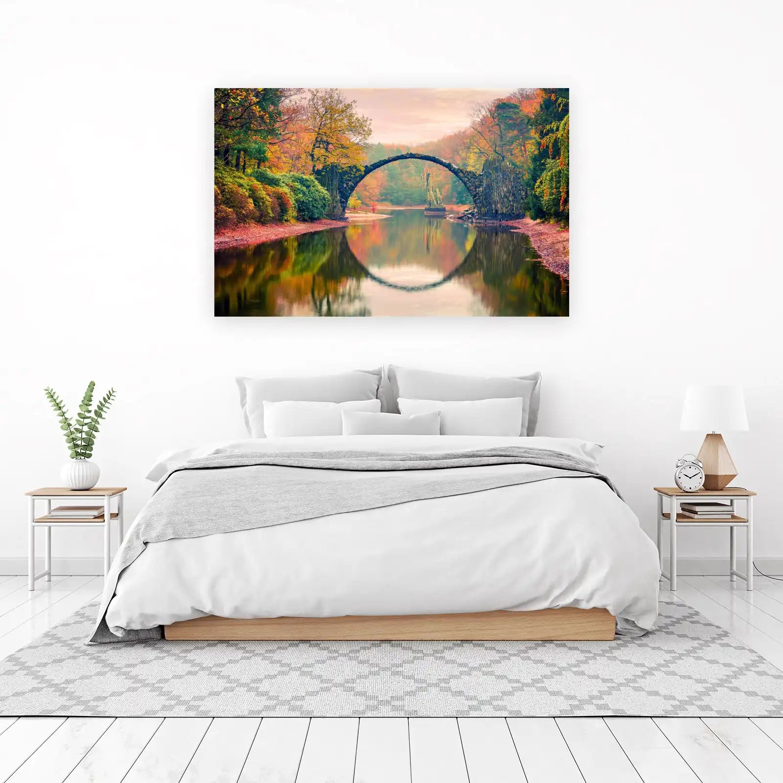 Rakotzbrücke Arch Autumn Landscape Wall Art