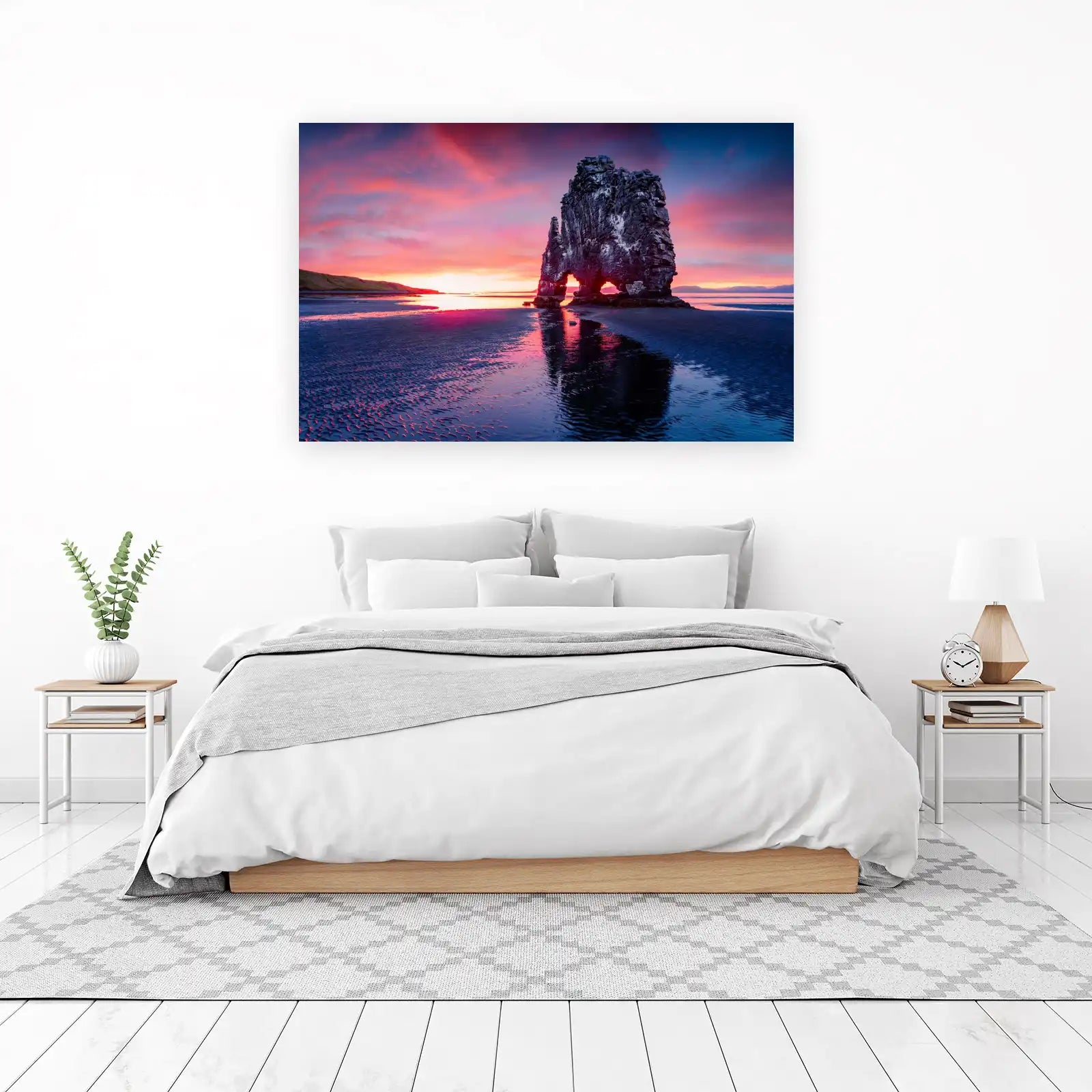 Icelandic Sunset Rock Arch Wall Art