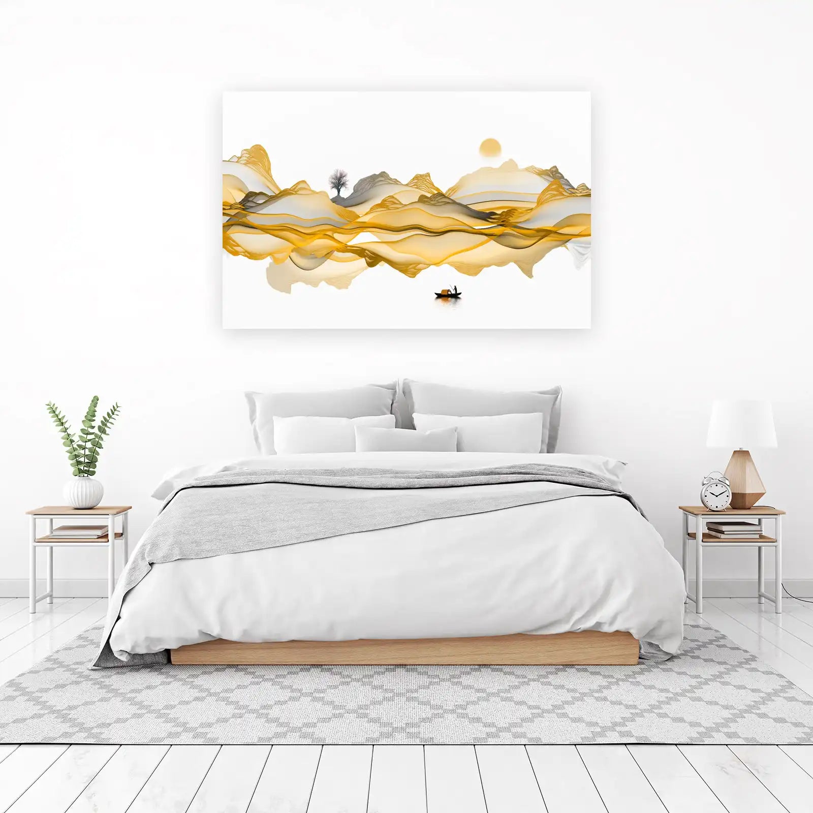 Serene Golden Landscape Wall Art