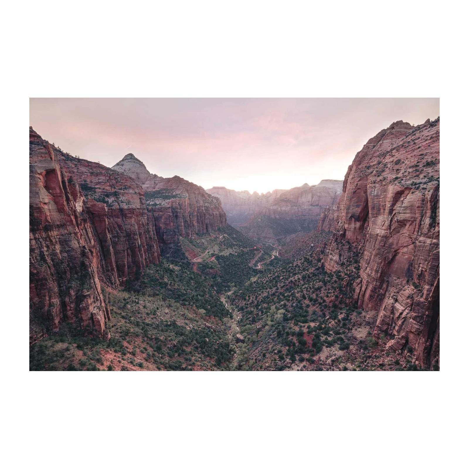 Zion Canyon Serenity Landscape Wall Art