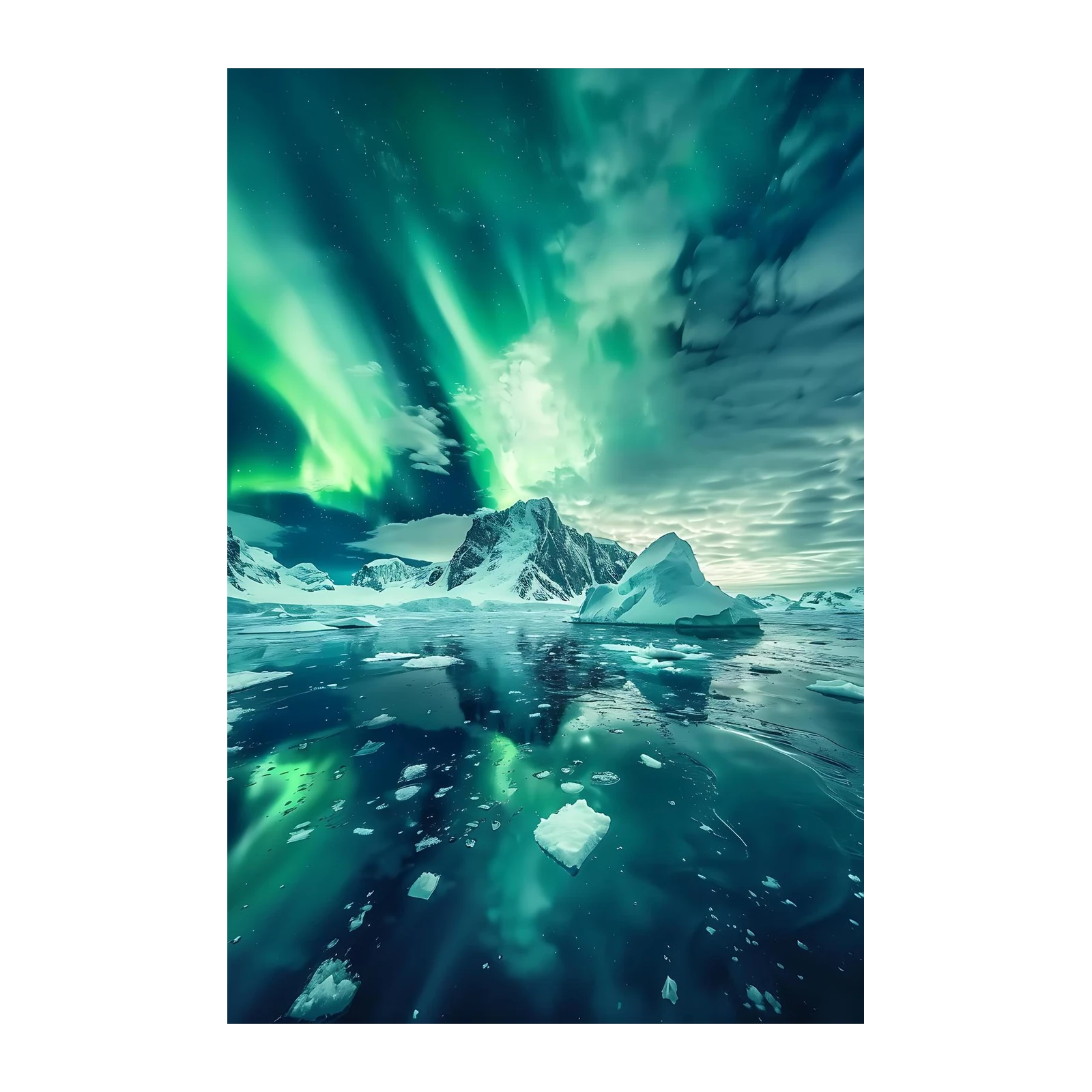 Aurora Borealis Arctic Landscape Wall Art