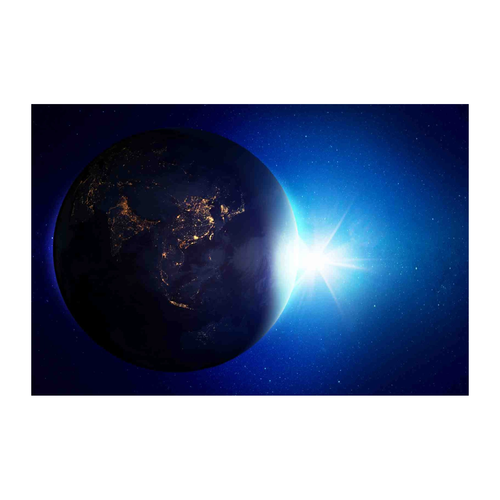 Sunrise Earth From Space Wall Art