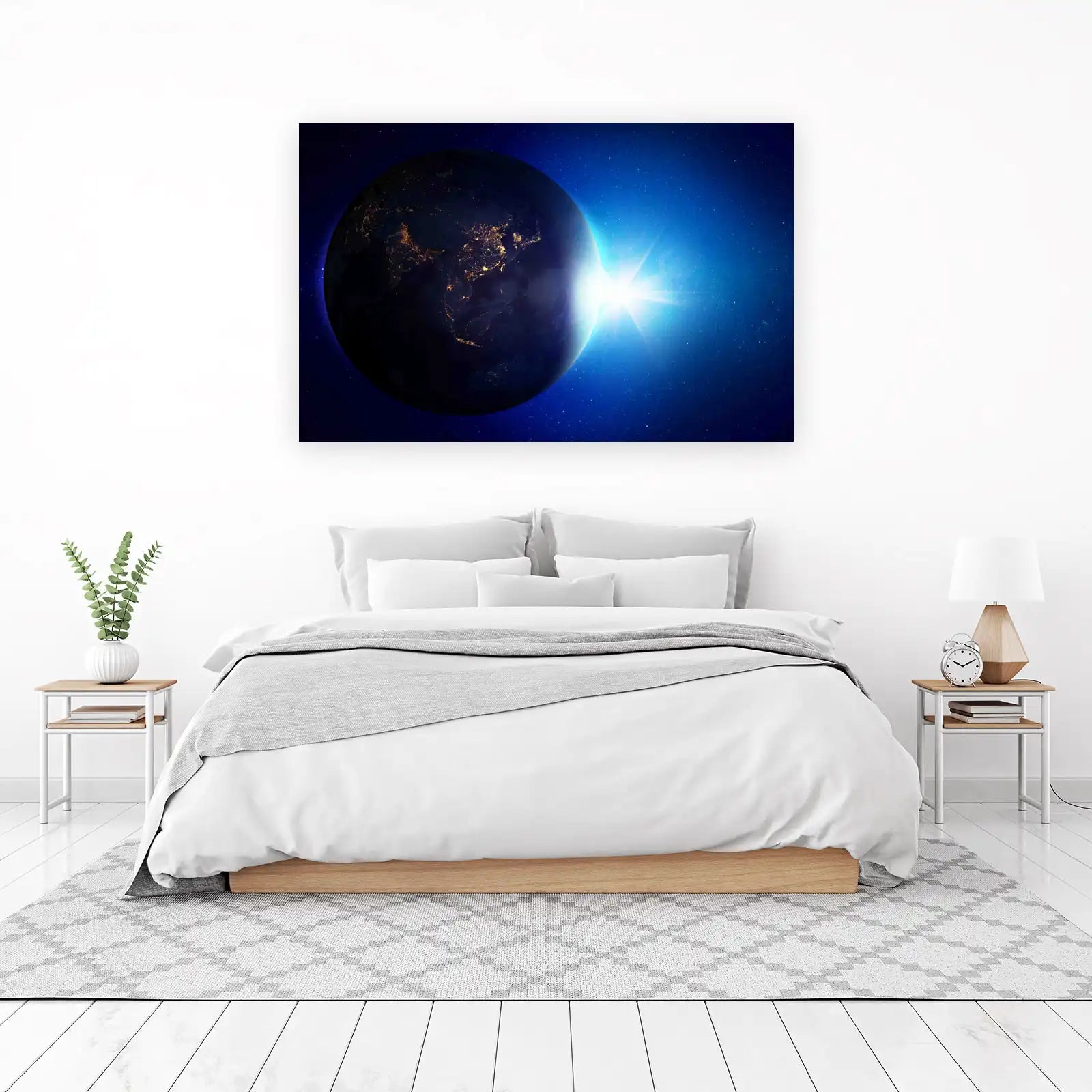 Sunrise Earth From Space Wall Art