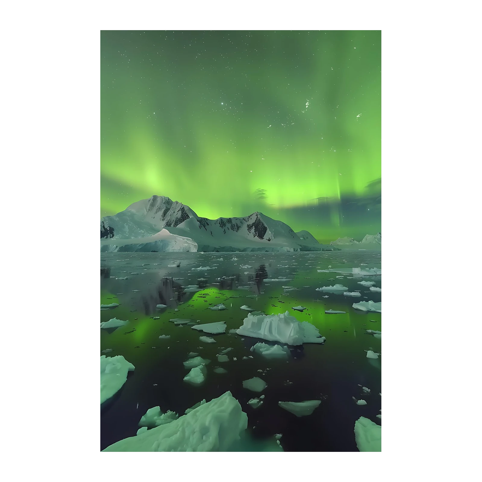 Aurora Borealis Over Antarctica Wall Art