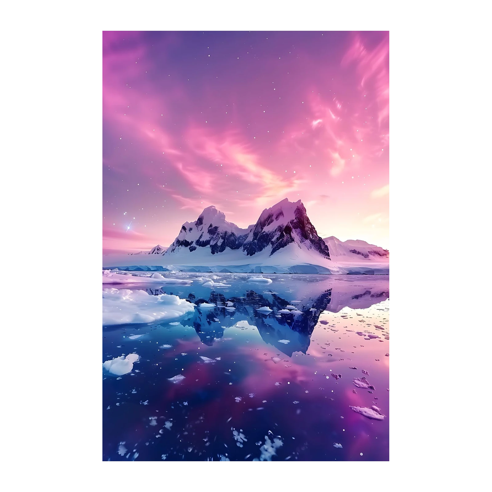 Majestic Aurora Mountains Wall Art