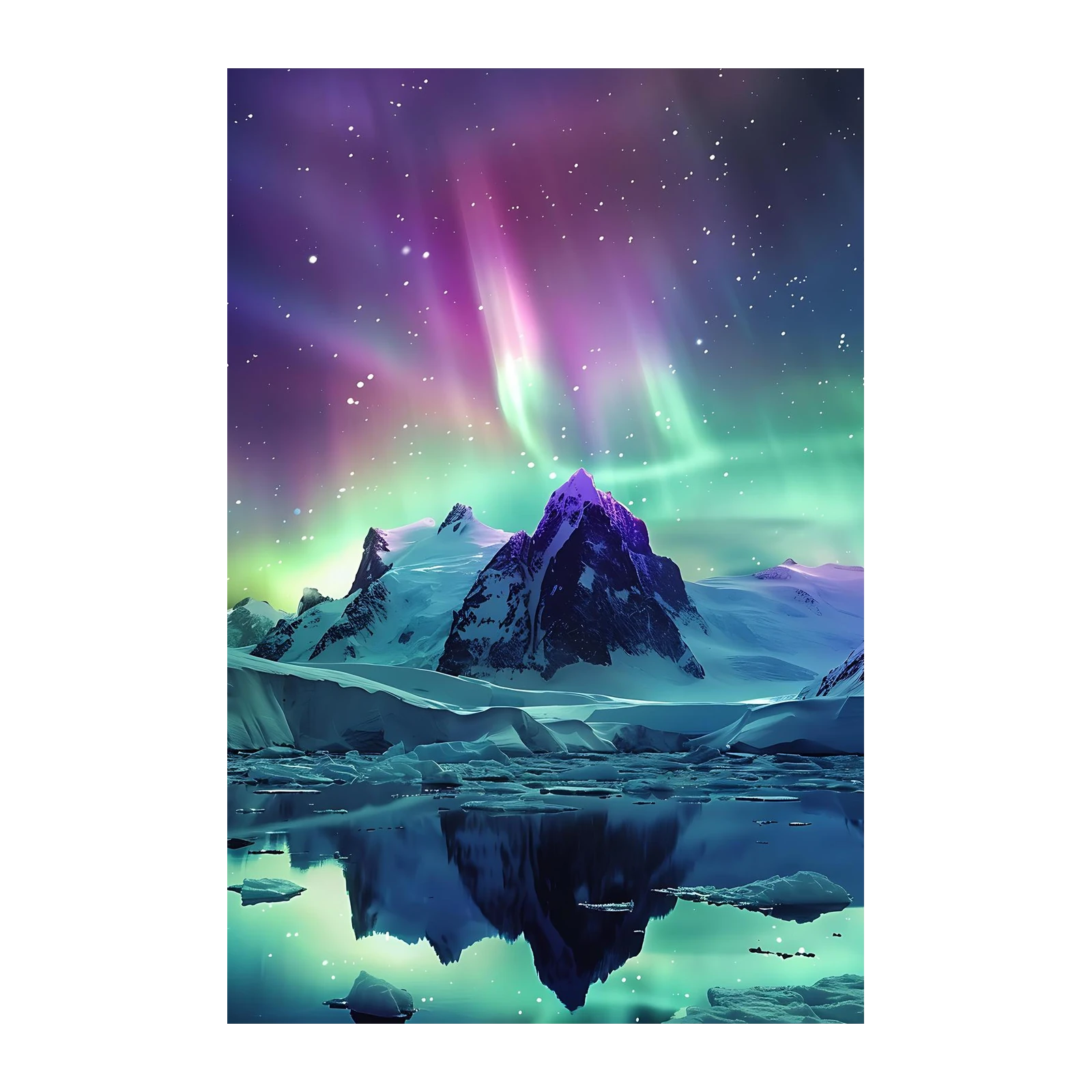 Aurora Mountain Serenity Wall Art