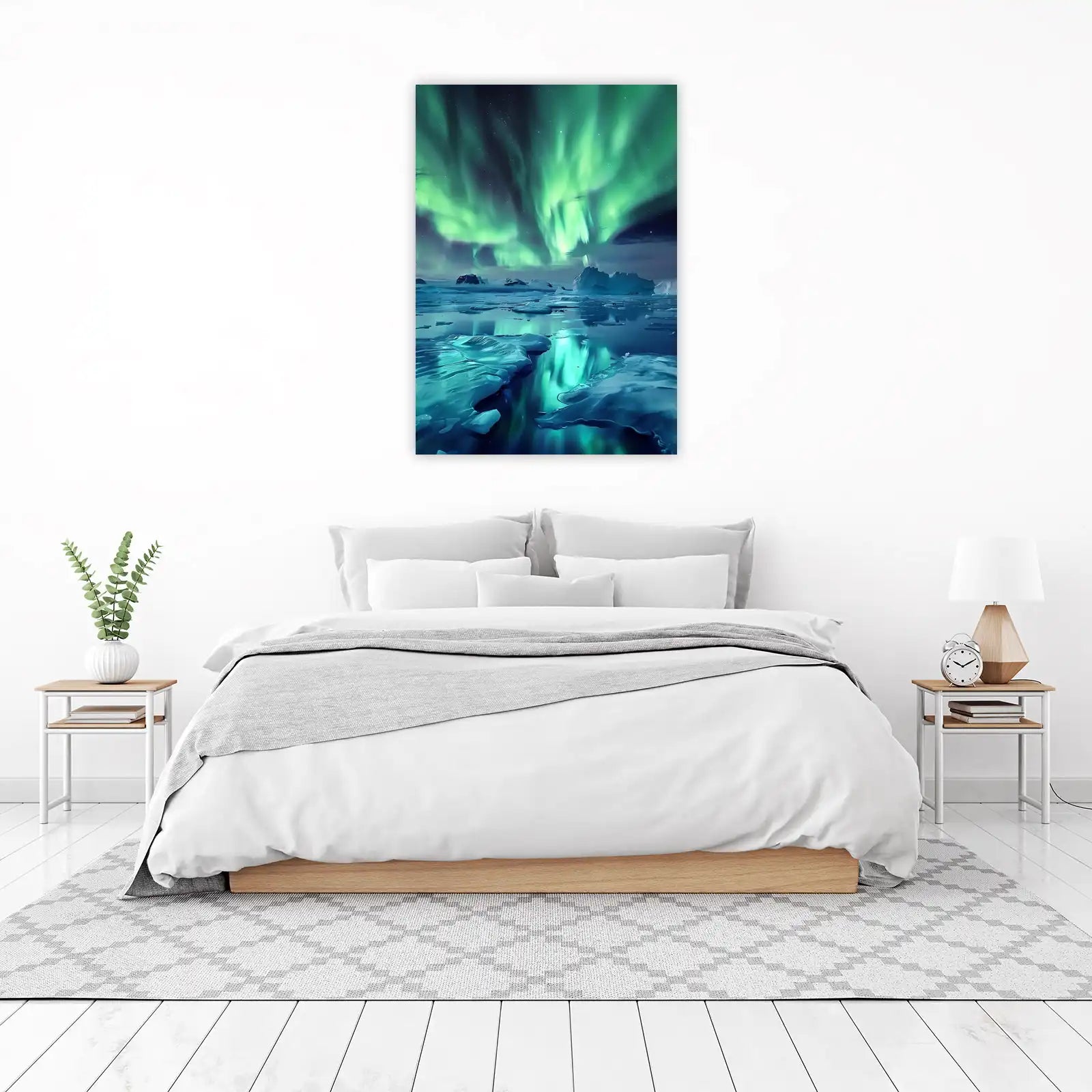 Aurora Borealis Ice Landscape Wall Art