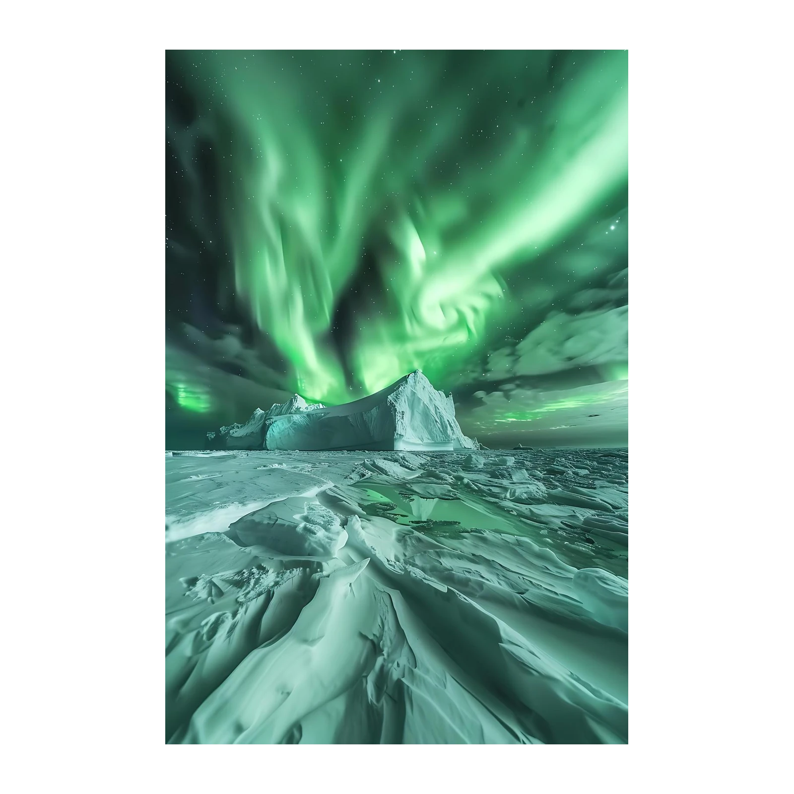 Aurora Borealis Iceberg Wall Art