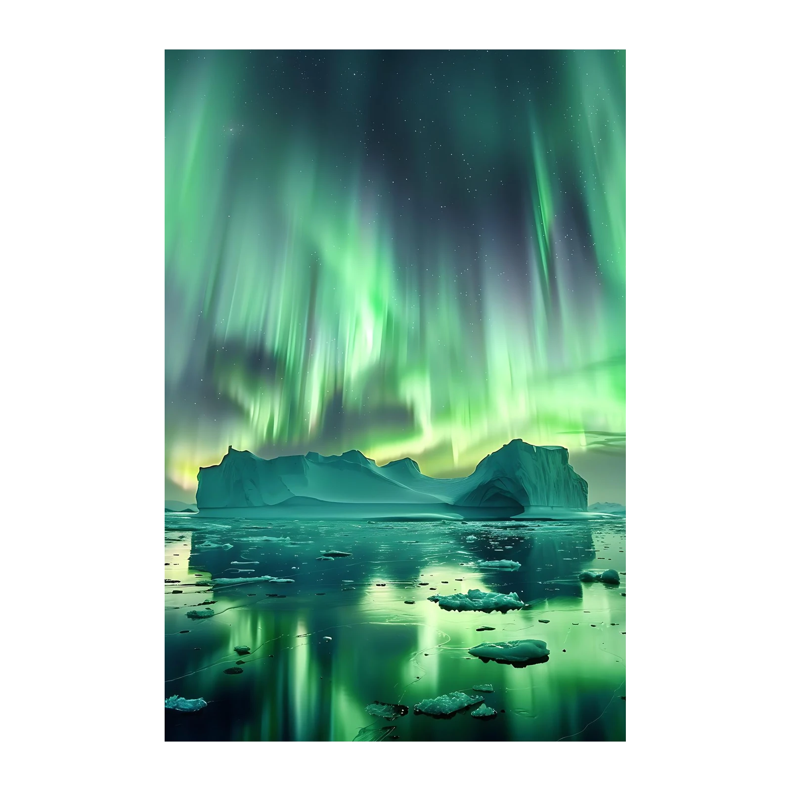 Aurora Borealis Iceberg Wall Art