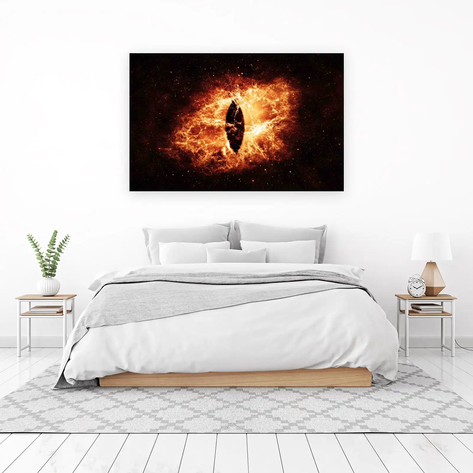 Fiery Cosmic Eye Wall Art