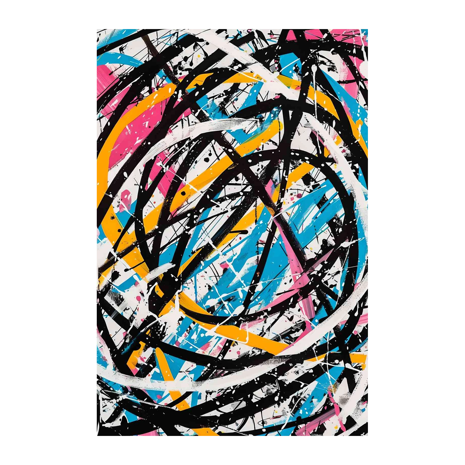 Vibrant Abstract Drip Paint Wall Art