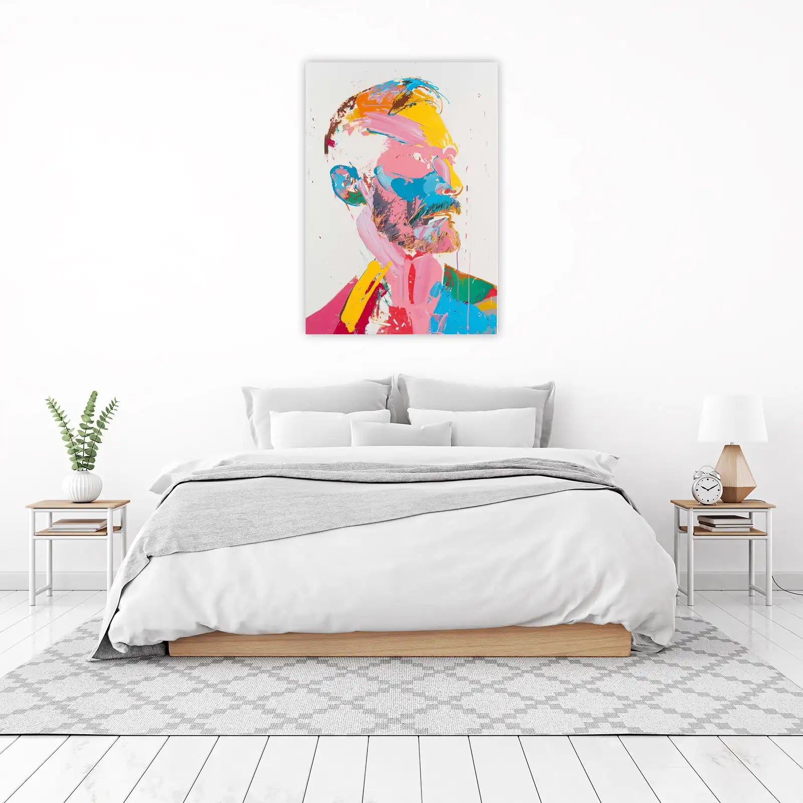 Vibrant Expressive Portrait Wall Art