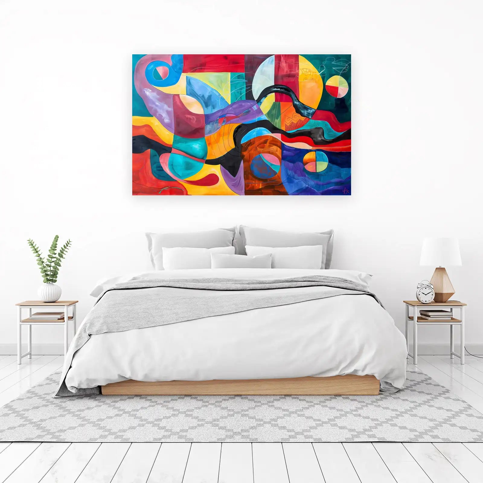 Vibrant Abstract Swirls Wall Art