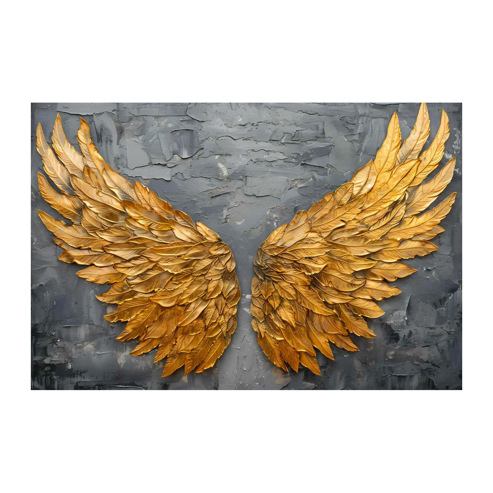 Golden Angel Wings Textured Wall Art Wall Art