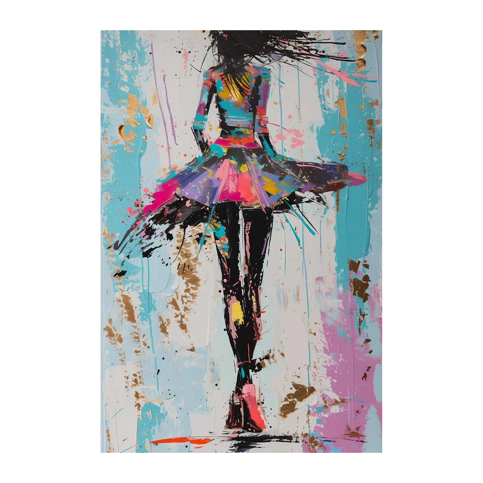 Vibrant Fashionista Abstract Wall Art