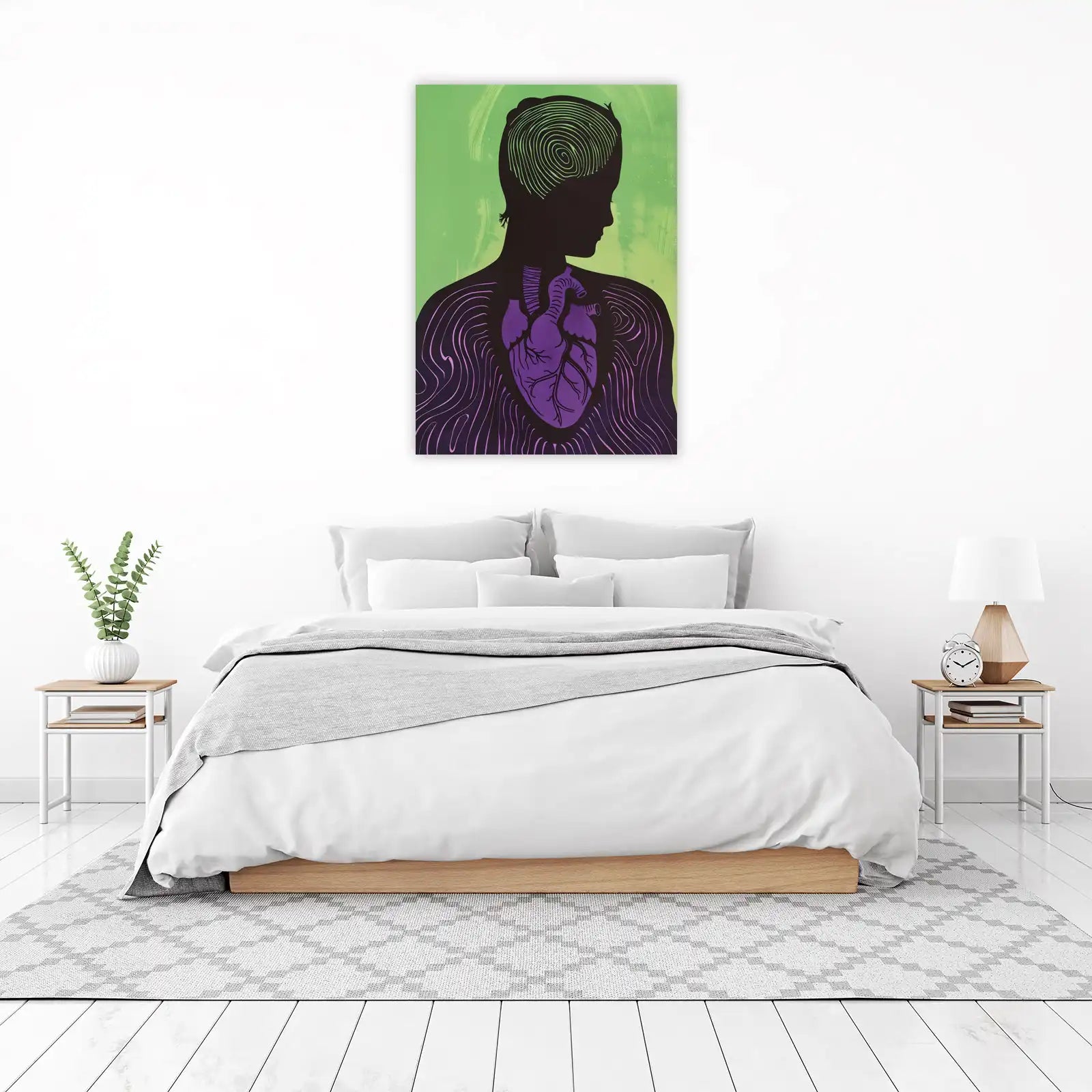 Mindful Heart Silhouette Wall Art