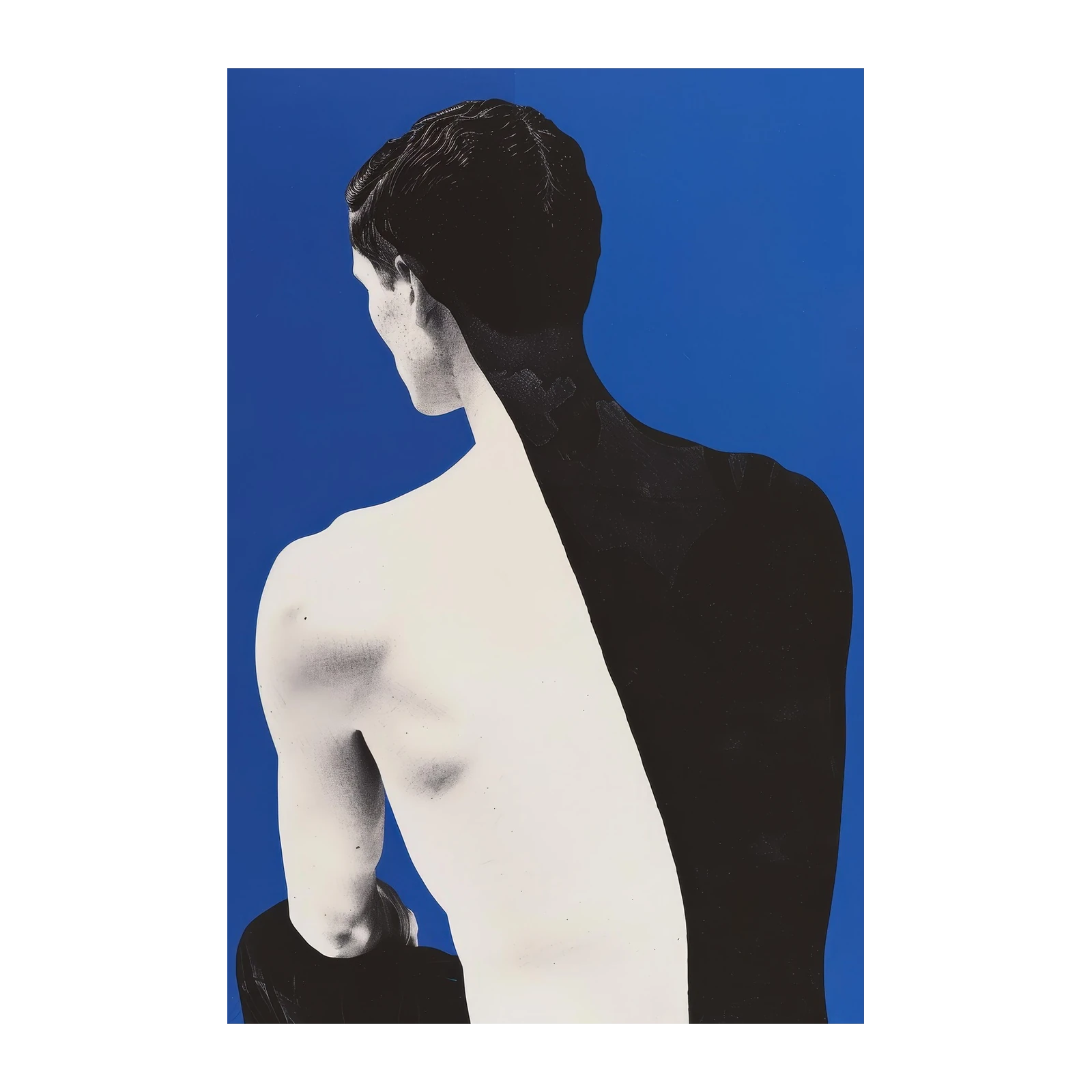 Striking Man Portrait Abstract Wall Art