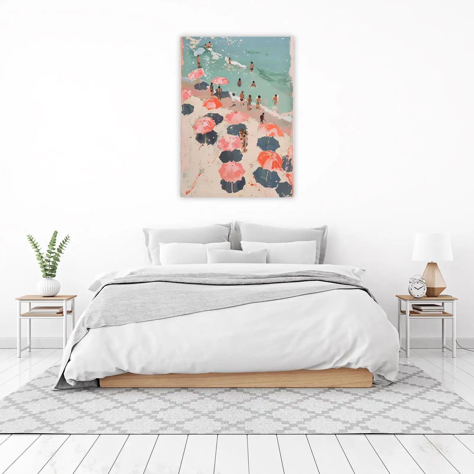 Vibrant Beach Day Scene Wall Art