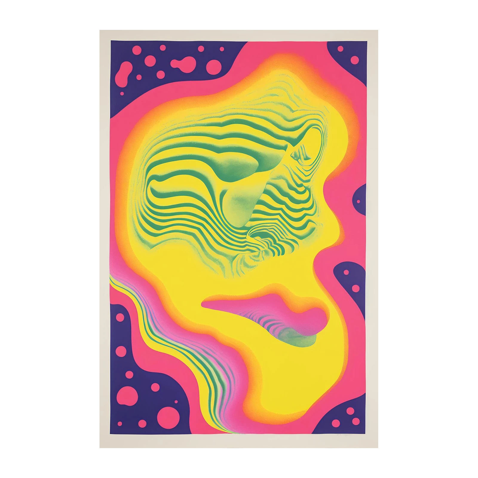Psychedelic Retro Portrait Wall Art