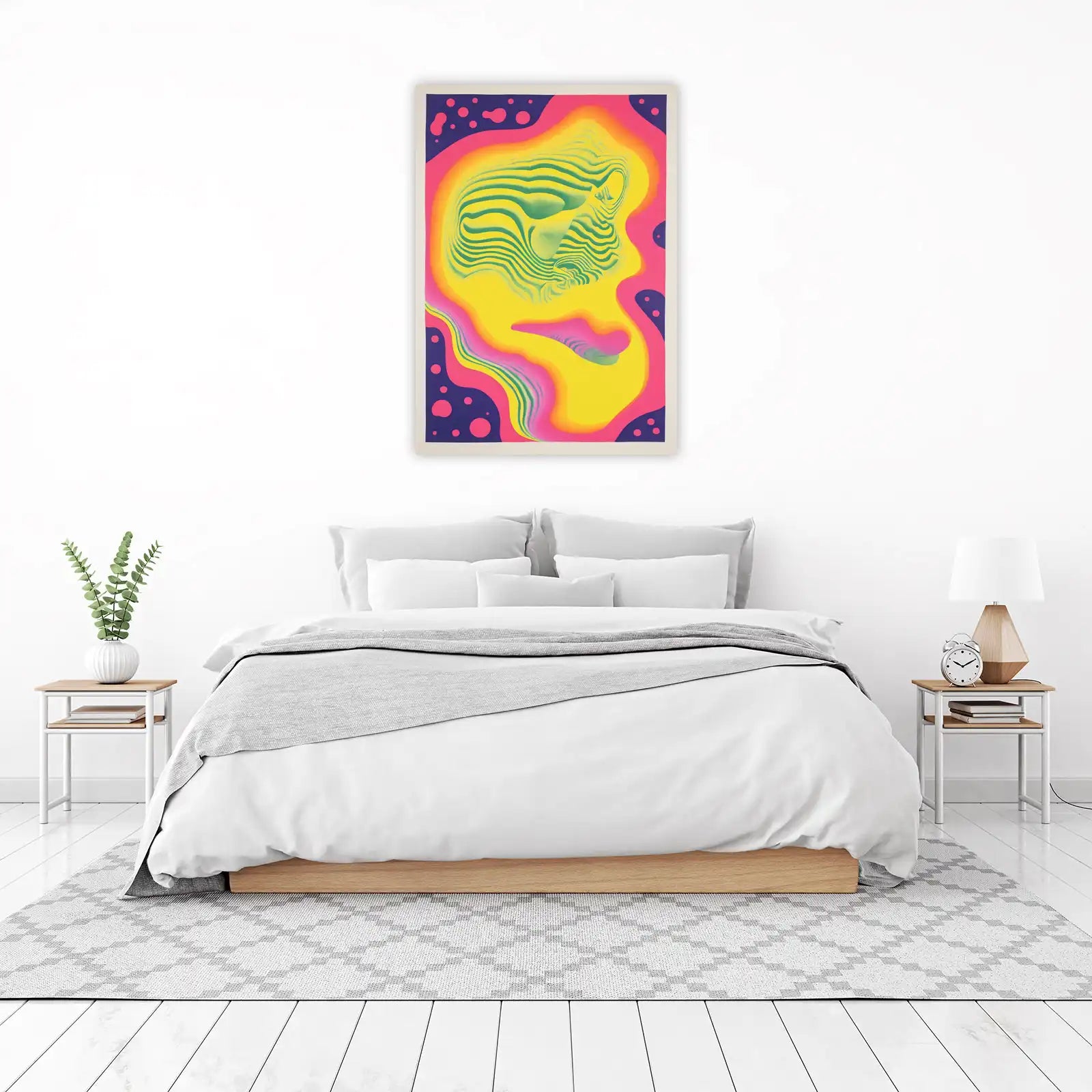 Psychedelic Retro Portrait Wall Art