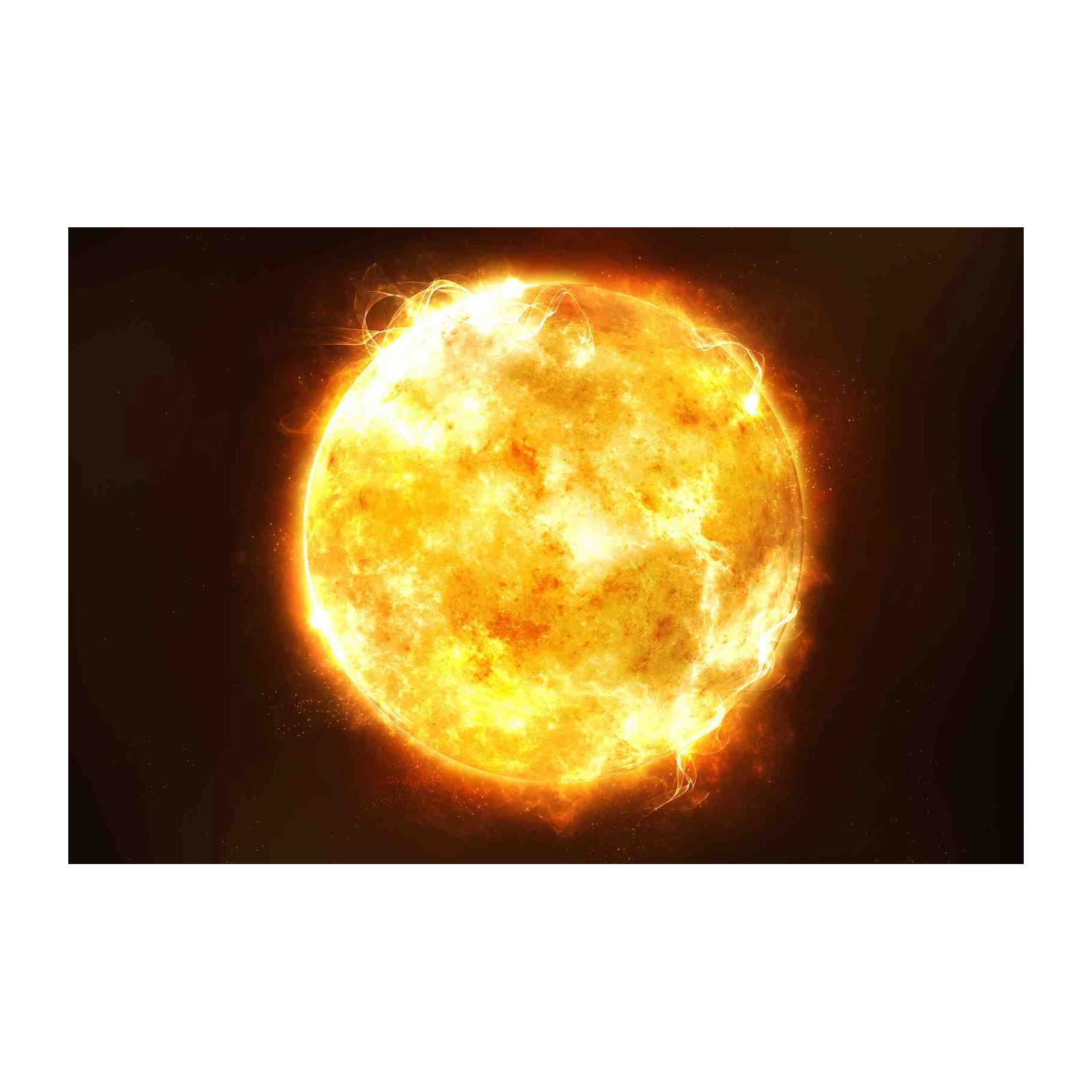 Fiery Sun Nebula Cosmic Wall Art