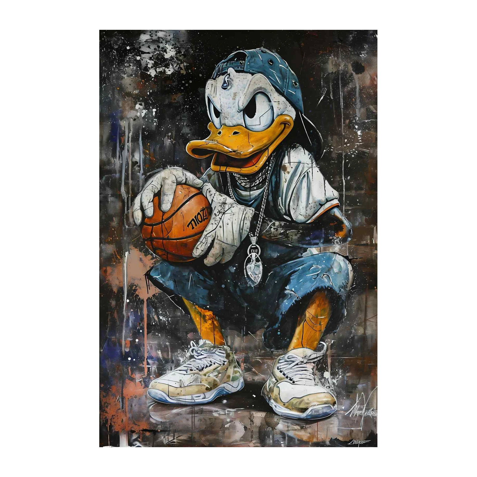 Urban Hip Hop Donald Duck Wall Art