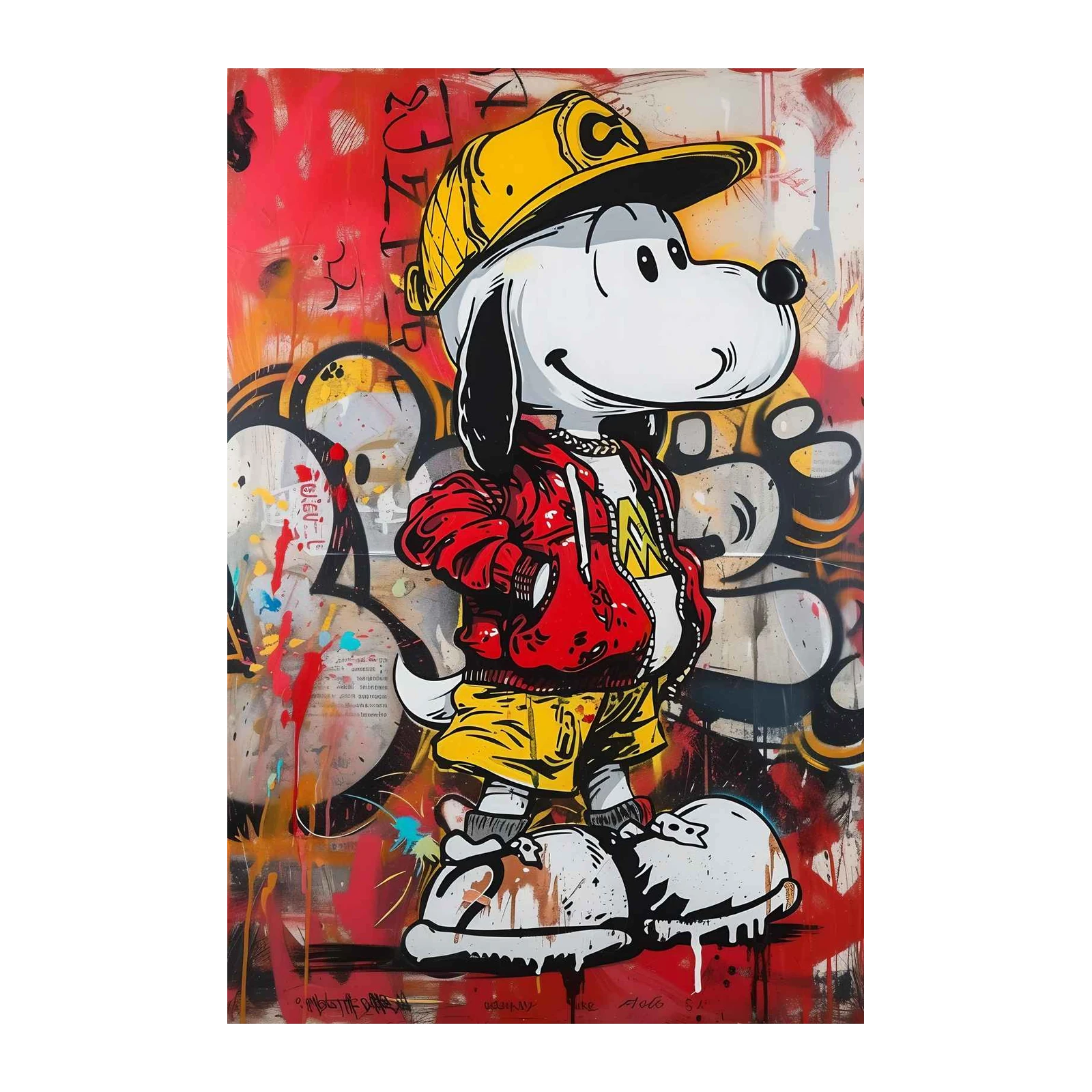 Urban Snoopy Graffiti Wall Art